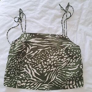 Green Printed Top